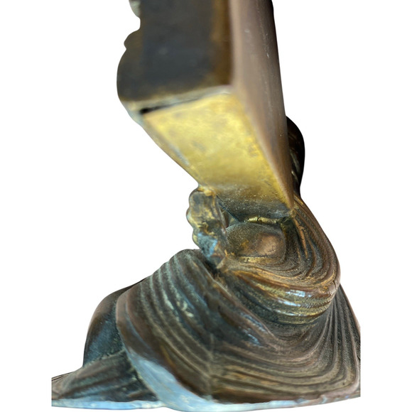 Antique 20th Century Bronze Detailed Maiden Tintype Picture Ornate Table Frame - Picture 9 of 15